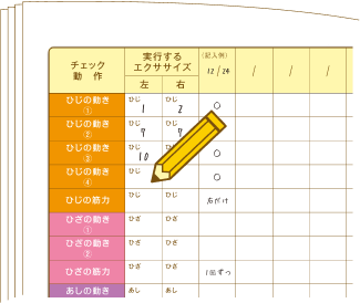 エクササイズチェック記録用紙